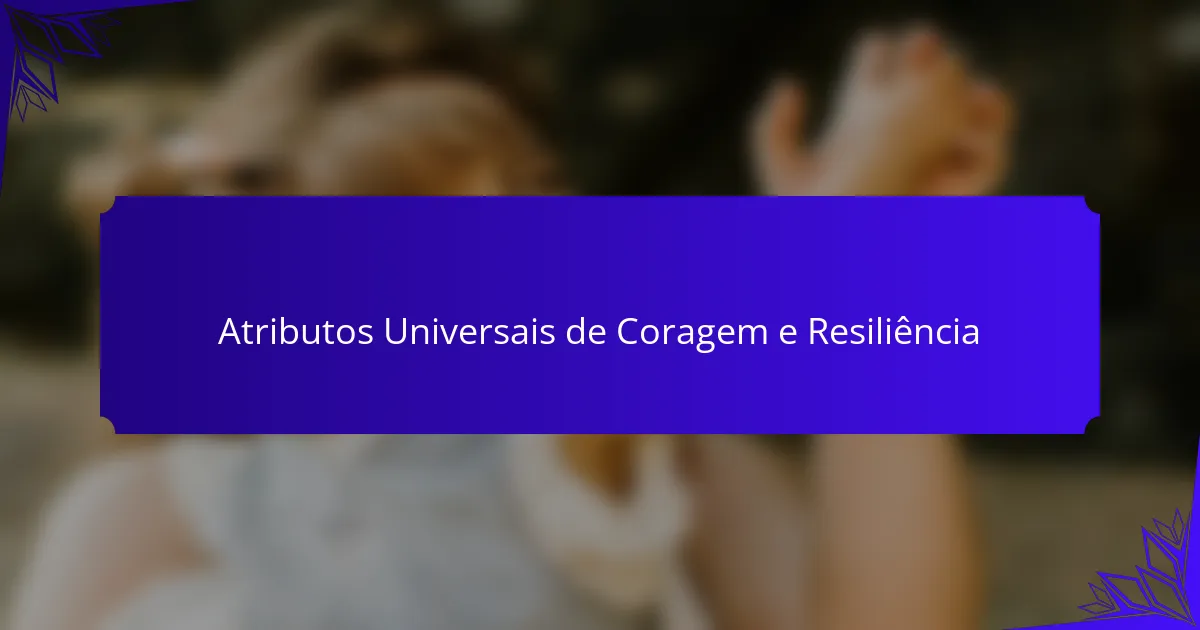 Atributos Universais de Coragem e Resiliência