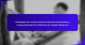 Estratégias de Condicionamento Operante para Mudança Comportamental em Ambientes de Trabalho Modernos