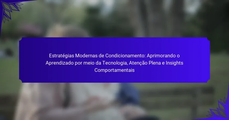 Estratégias Modernas de Condicionamento: Aprimorando o Aprendizado por meio da Tecnologia, Atenção Plena e Insights Comportamentais