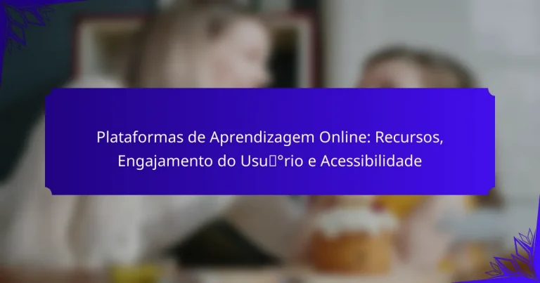 Plataformas de Aprendizagem Online: Recursos, Engajamento do Usuário e Acessibilidade